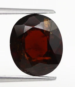 Loose Oval 10x8 mm Certified 3.71 Ct Natural Brown Hessonite Garnet Gemstone - Picture 1 of 10