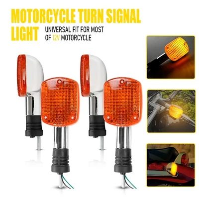 4X LED Giro Moto Señales Indicador Intermitente Luz Ámbar Mini Lámpara Universal Foto 1 de 4