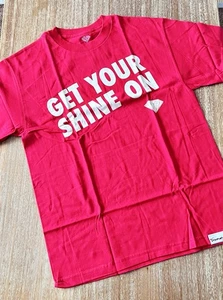 NUEVA Camiseta Diamond Supply Co Camiseta L Grande Roja Beige Get Your Shine On DS - Imagen 1 de 4