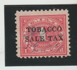 US  Scott #RJ1 Used Tobacco Sale Tax Revenue Stamp - Picture 1 of 1