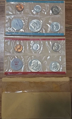 1963 90% SILVER UNITED STATES MINT UNCIRCULATED 10 COIN SET NICE COINS - Image 1 of 2