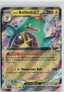 Pokemon Iono's Bellibolt ex - 053/159 SV09: Journey Together Double Rare card - Picture 1 of 2