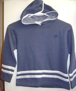 RUSSELL ATHLETICS YOUTH 6X BLUE/GRAY HOODED SWEATSHIRT W/ WHITE TRIM KIDS - Picture 1 of 3