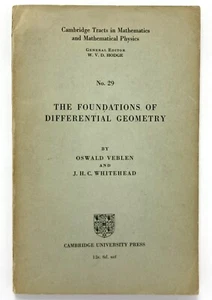 DIE GRUNDLAGEN DER DIFFERENTIALGEOMETRIE - Veblen Whitehead Cambridge - Bild 1 von 1