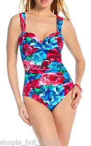 Traje de baño de una pieza sajón Miraclesuit foto rosa aspen 448439 nuevo con etiquetas talla AU 18 - Imagen 1 de 2