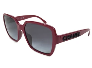 Chanel Sunglasses 5408-A c.1769/S6 Polished Red Asian Fit Frames w/ Gray Lenses - Picture 1 of 12
