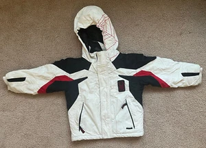 Spyder Jacket Waterproof Ski Insulted White Hooded XT Snowboard Kids Youth 6 - Picture 1 of 5