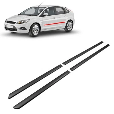 für FORD FOCUS 04-11 HB / KOMBI SEITENSCHUTZLEISTEN SEITEN TÜRLEISTEN SCHWARZ - Bild 1 von 4