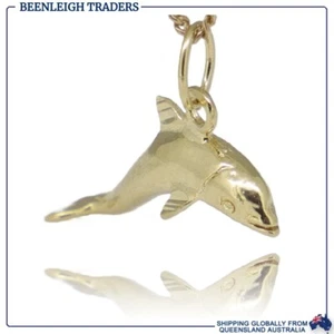 Yellow Gold DOLPHIN CHARM Guaranteed Genuine 9ct 9k Gold - Picture 1 of 12