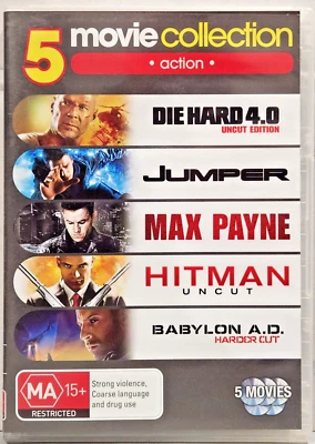 DIE HARD 2/ JUMPER/ MAX PAYNE/ HITMAN/ BABYLON A.D. - 5 DVDs - Image 1 of 3