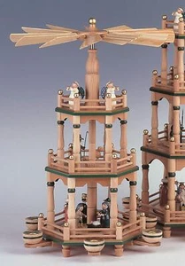 Piramide da Tavolo Natività con Pastorello LxPxH= 24x24x48cm NUOVA Decorazione Tavolo - Foto 1 di 1