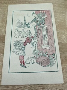 Postal de cómic vintage hombre mujer escapando habitación fugándose - Imagen 1 de 2