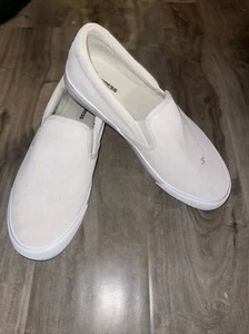 Express Ivory Suede Leather Slip-On Sneakers Sz 11 NWOT - Picture 1 of 1