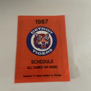 1987 Detroit Tigers MLB pocket schedule WCEN - Picture 1 of 2