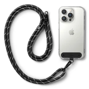 Lien porte-anneau [sangle + onglet attache téléphone] | Noir - Photo 1 sur 61
