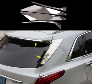 4x Rear Door Trunk Window Spoiler Side Moulding Cover For Cadillac XT5 2017 2020