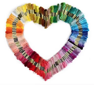 Embroidery Cross Stitch Thread Floss Cotton Sewing Bundle Skeins Needle Ring - Picture 1 of 92