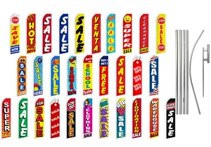 Sale Swooper Feather Flutter Flag & Pole Kit Sale Flag Huge Sale Here - Picture 1 of 40