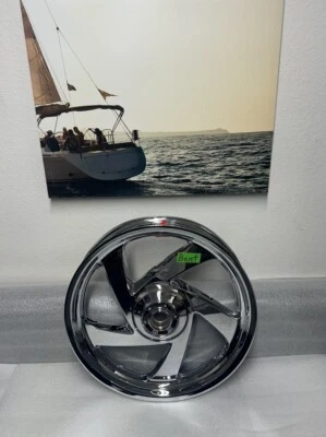 Llanta delantera cromada HONDA 2001 17 GL1800 GOLDWING 44650-MCA-305 doblada directamente Foto 1 de 4