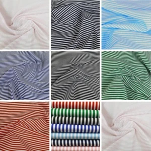 Polycotton Fabric 3mm Candy Stripes Craft Stripe Dress Striped Material - Picture 1 of 8