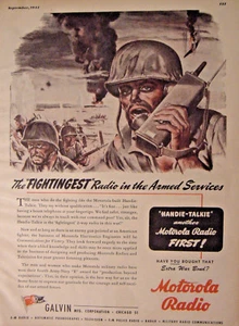 1944 Esquire Original Advertisement WWII Era MOTOROLA Radios Walkie Talkies - Picture 1 of 1