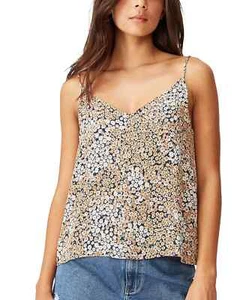 COTTON ON Astrid Cami Camisole Tank Top Sunflower Size S Spaghetti Strap V neck - Picture 1 of 4