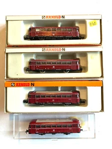 Arnold Spur-N 2910 + 3 x 2911DB VT 98 4 Dieseltriebwagen im 4er Set - Bild 1 von 1