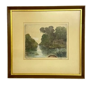 RARE Signed Color Etching: "Little Bayou" by James Carl Hancock - Picture 1 of 5