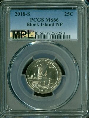 2018 S BLOCK ISLAND QUARTER PCGS MS66 PL PROOFLIKE 2ND FINEST REGISTRY  * - Image 1 of 2