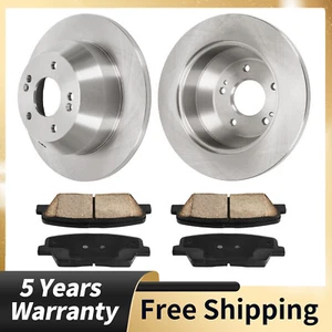 302mm For Kia Sorento Hyundai Santa Fe Rear Disc Brake Rotors & Ceramic Pads New - Picture 1 of 14