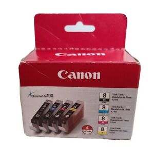 Canon Genuine CLI-8 Black Cyan Magenta Yellow Ink Cartridges Combo Pack NEW