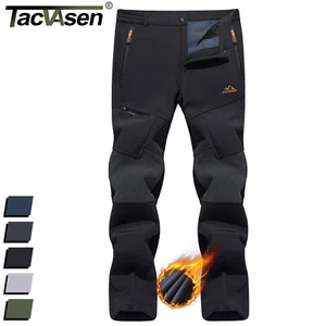 Mens Snow Pants Water Resistant Snowboard Pants Hiking Fleece Lined Winter Pants - Picture 1 of 49
