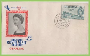 Gibraltar 1954 Royal Visit on illustrated First Day Cover - Picture 1 of 1
