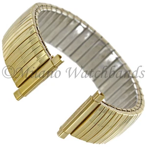 16-21mm Speidel Stainless Twist-O-Flex Shiny Gold Tone Mens Watch Band 500/32L - Picture 1 of 5