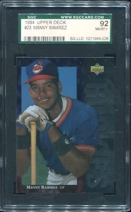 1994 Upper Deck #23 - Manny Ramirez Star Rookies SGC 92 Mint 9 - Bild 1 von 2