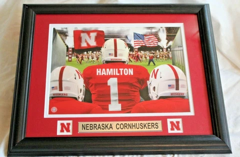 Nebraska Cornhuskers Football Plaque Picture Danbury Mint #1 Hamilton Cover