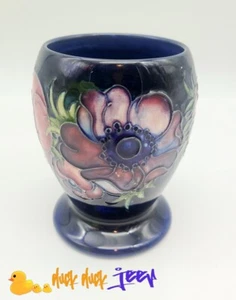 William Moorcroft Pottery Anemone Pattern Vase Impressed Marks W Moorcroft 6” - Picture 1 of 8