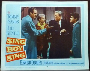 Tommy Sands Original 1950s Lobby Card Sing Boy Sing Edmond O'Brien