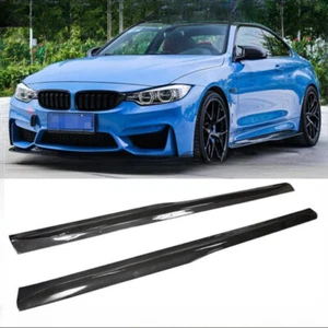 Labio de extensión de faldón lateral de fibra de carbono para BMW F82 F83 M4 2014+ PSM estilo cupé - Imagen 1 de 9