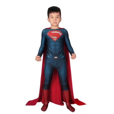 Disfraz de Superman Traje de Cosplay Niños Clark Kent Hombre de Acero Impreso en 3D Hecho a Mano Foto 1 de 4