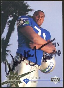 Walter Jones Signed 1997 Upper Deck "Star Rookie" Seahawks Autograph RC AUTO