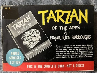 Armed Services Edition M-16, TARZAN OF THE APES - Edgar Rice Burroughs Foto 1 de 4