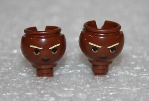 Playmobil 2x Kopf Frau Wimpern ( Afrika / Frau ) Top zustand - Picture 1 of 2