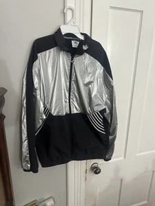 CHAQUETA DEPORTIVA ADIDAS ORIGINALS TOLIMA-02 TOP NEGRA PLATA METALIZADA HOMBRE AÑOS 90 2X - Imagen 1 de 9