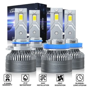 For Toyota Prius 2010-2015 Combo LED Headlight High Low Beam Bulbs Kit 6500K 4x - Picture 1 of 12