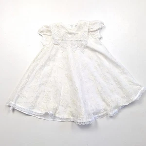 Vintage Bryan Kleid Mädchen Größe 3T Creme Spitze - Bild 1 von 6