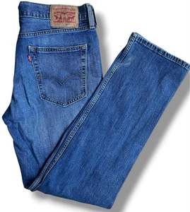 Levi's 514 Herren blau distressed Denim 5-Pocket gerade klassische Jeans Größe 34/32 - Bild 1 von 11