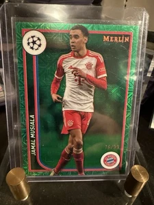 2023-24 Topps Merlin UEFA Club Competitions - Jamal Musiala Green Mojo/99 - Imagen 1 de 2