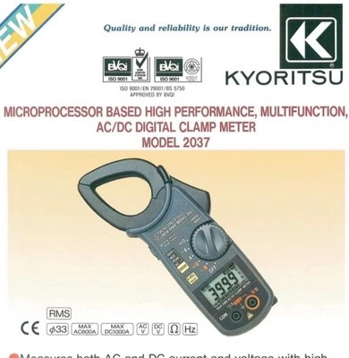 Kyoritsu 2037 Measures AC and DC current and voltage with high accuracy ,Japan M - Image 1 of 4