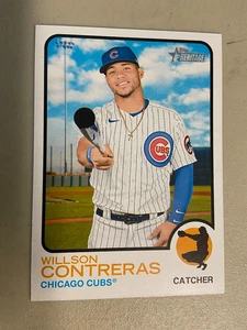 2022 Topps Heritage Oversized Box Topper OB-WC Willson Contreras Chicago Cubs SP - Picture 1 of 2